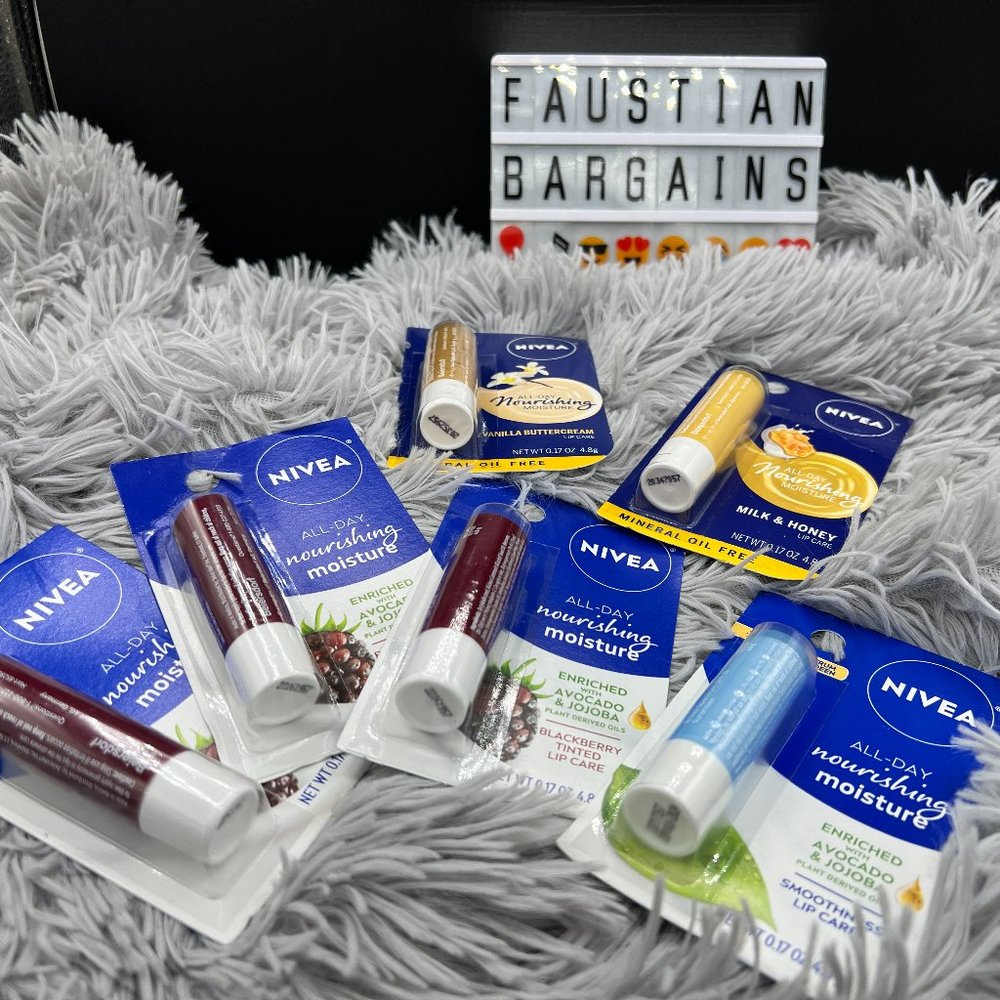 NWT Nivea Nourishing Moisture Lip Care 6 Pack